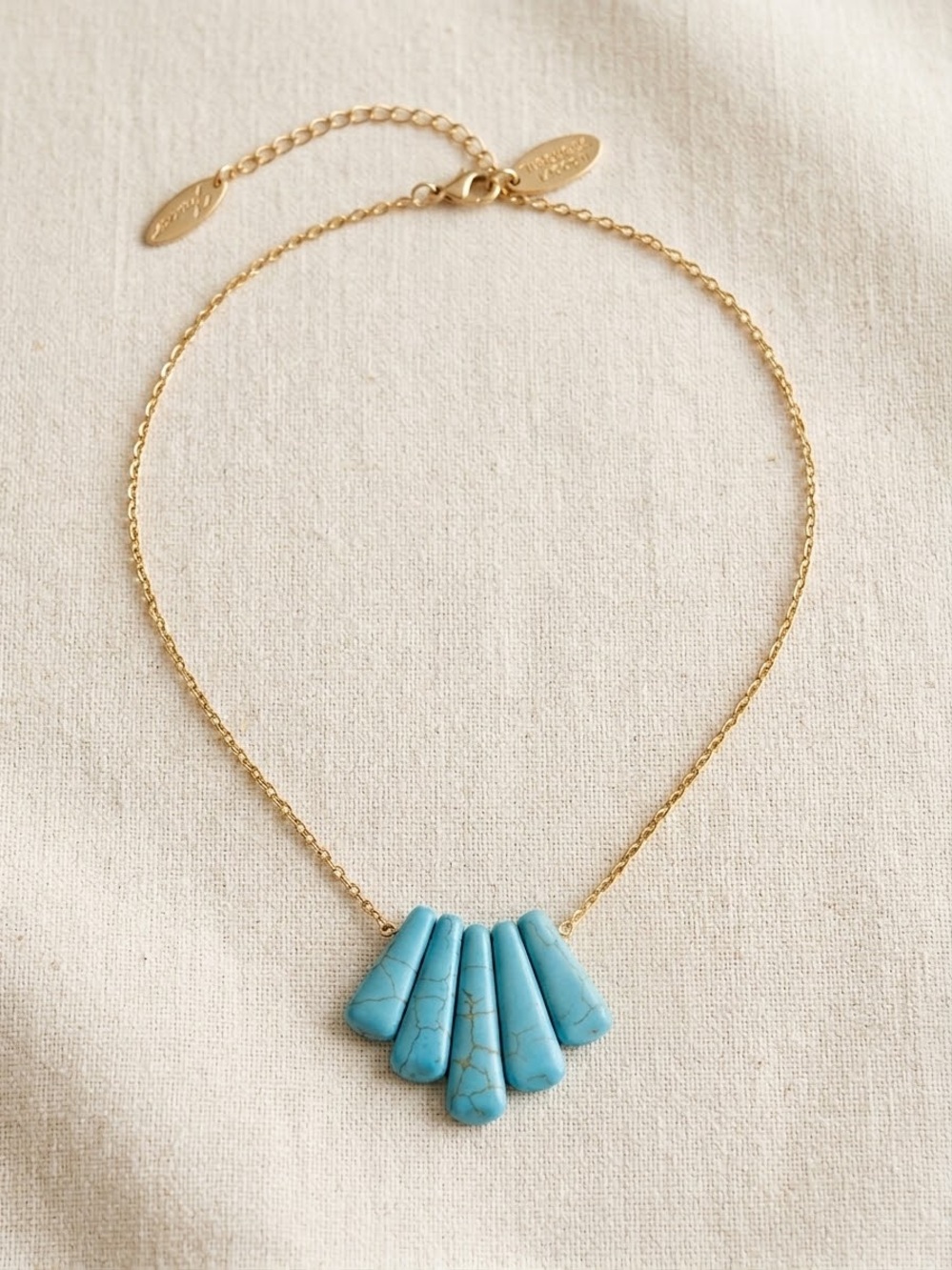 Plunder Design Turquoise Slab Statement
Necklace